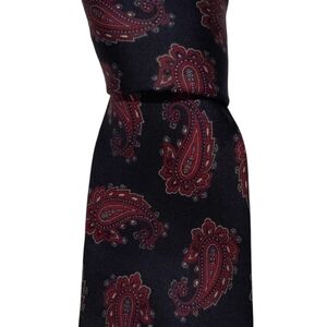 Vintage Christian Dior Silk Necktie Mens Black Paisley Designer Luxury Tie EUC